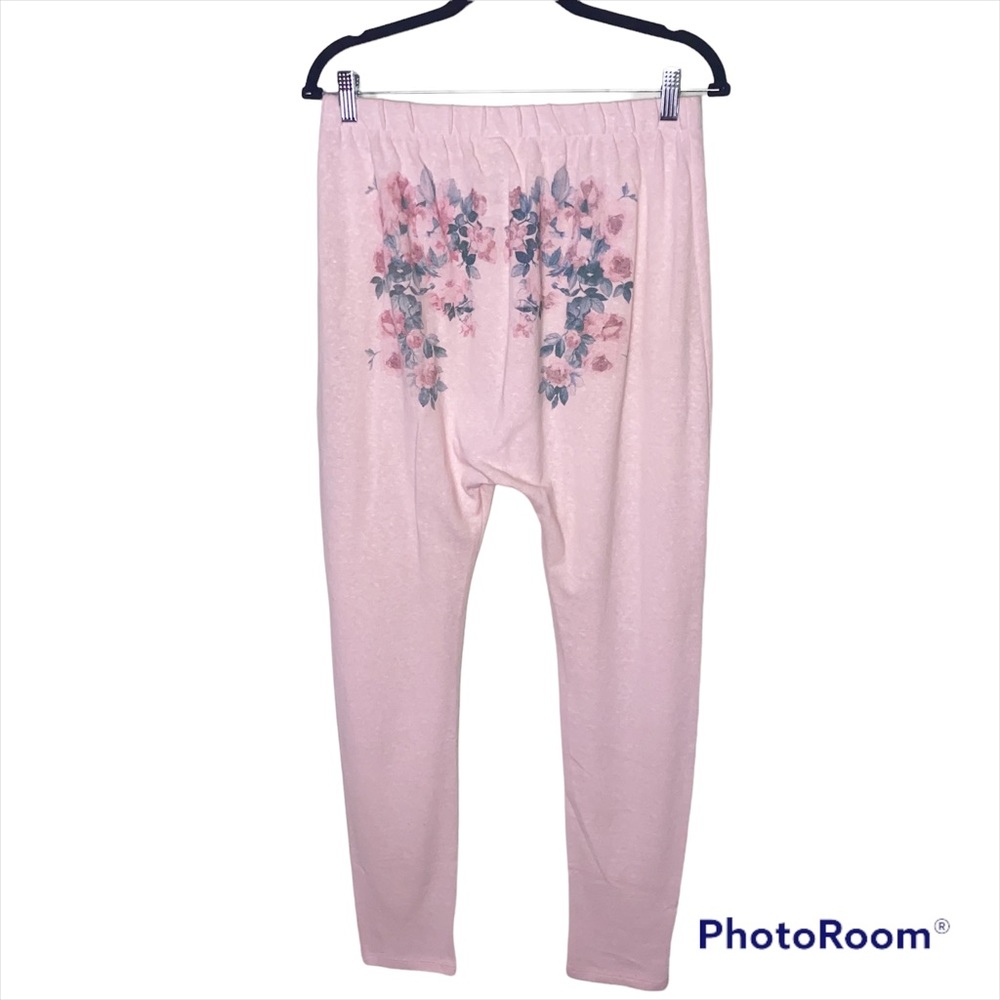 Forever 21 Floral Print Pink Loungewear Pajama Harem Pants Size Medium